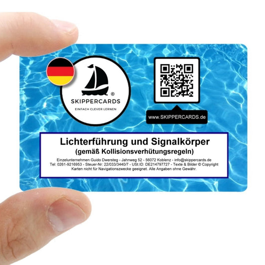 SKIPPERCARDS - 49 nautische Lernkarten - Lichterführung und Signalkörper gemäß KVR