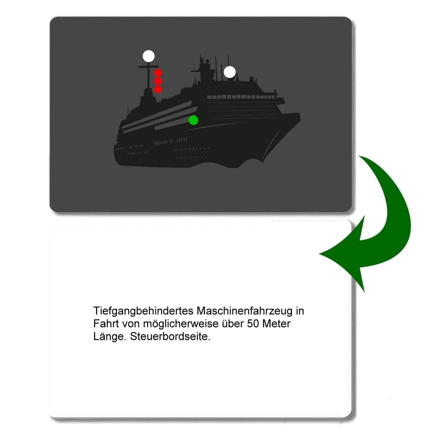 SKIPPERCARDS - 49 nautische Lernkarten - Lichterführung und Signalkörper gemäß KVR