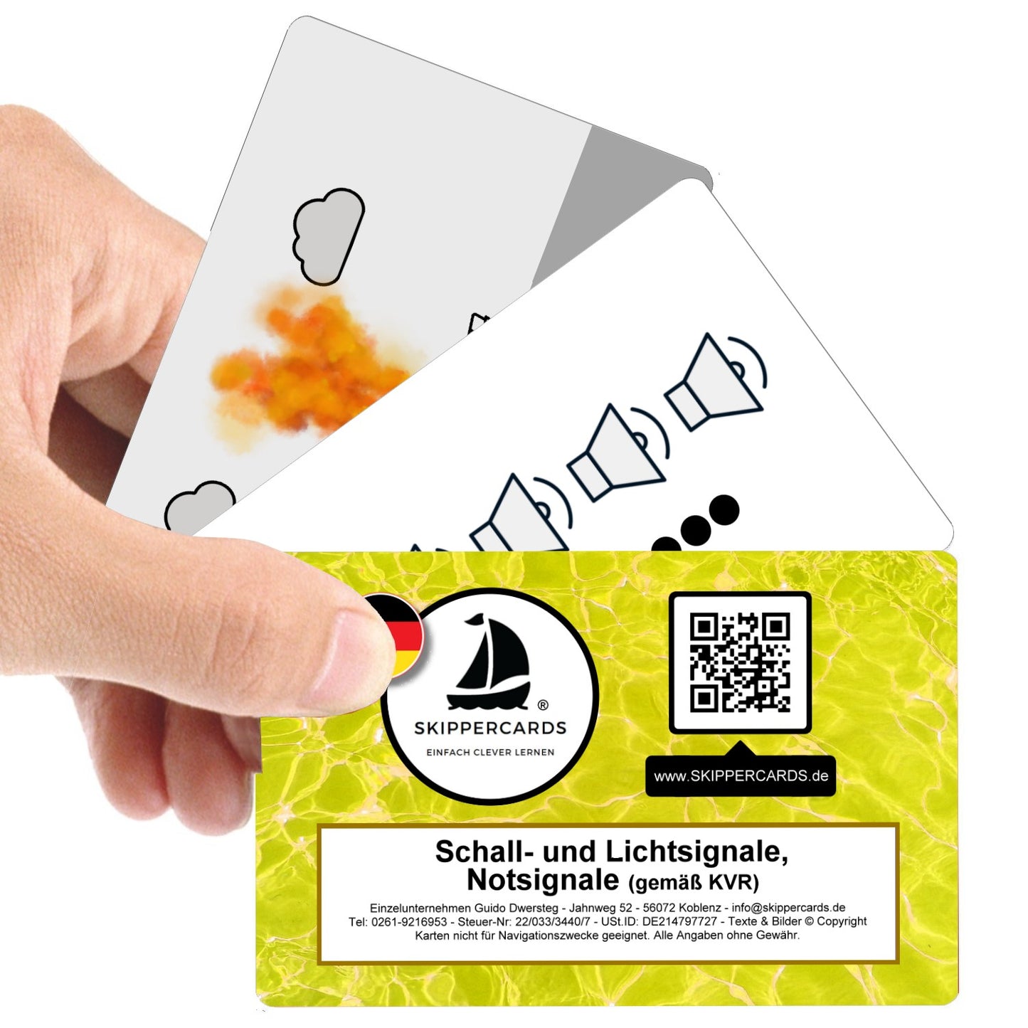 SKIPPERCARDS - 47 nautische Lernkarten - Schallsignale, Lichtsignale und Notsignale gemäß KVR