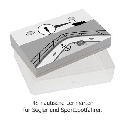 SKIPPERCARDS - 48 Sportboot Lernkarten - Fahrregeln und Ausweichregeln gemäß KVR